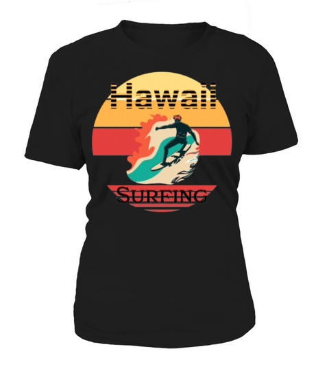 Vintage Hawaii Surfing Label Women's T-Shirt