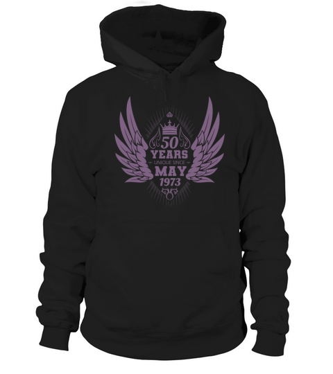 Vintage 50th Birthday with Angel Wings and Crown Hoodie Unisex