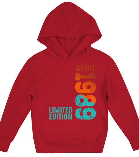 Since April 1989 Year 1989 Retro Vintage 1989 Kids Hoodie
