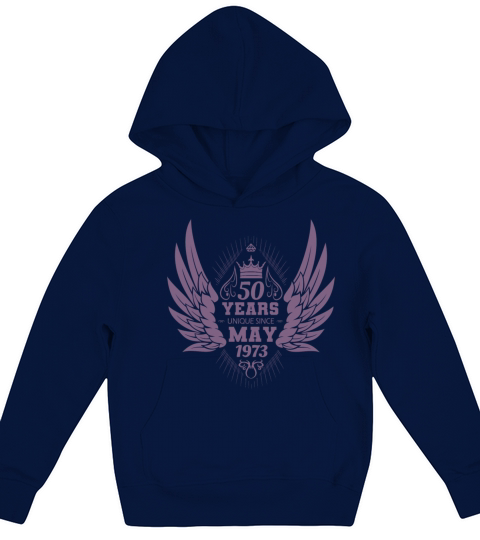 Vintage 50th Birthday with Angel Wings and Crown Kids Hoodie