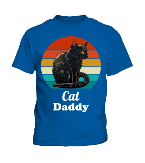 Cat Daddy Black Cat Vintage Eighties Style Retro Kids T-Shirt
