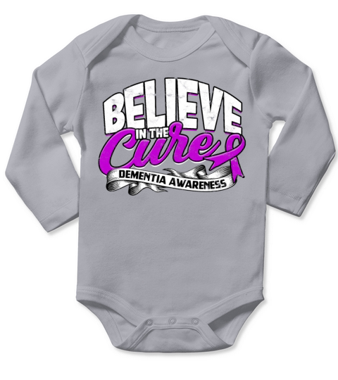 Fight Alzheimers Dementia alzheimer Awareness Long Sleeve Baby One-Piece
