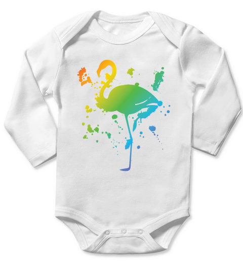 Gay Pride LGBT Flamingo Long Sleeve Baby One-Piece