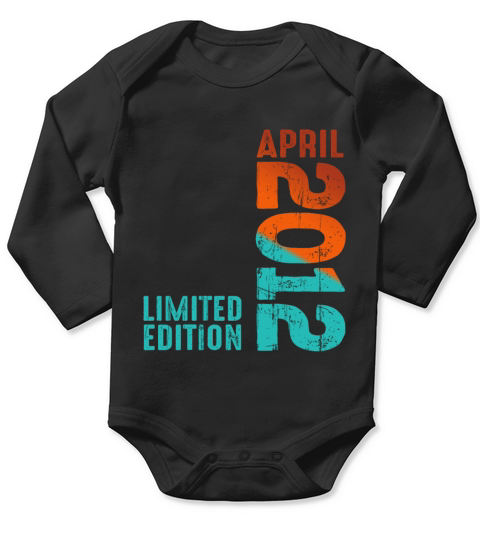 Since April 2012 Year 2012 Retro Vintage 2012 Long Sleeve Baby One-Piece