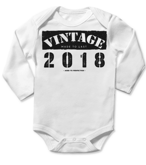 Vintage Classic 2018 5th Birthday - 5 Years Old Long Sleeve Baby One-Piece