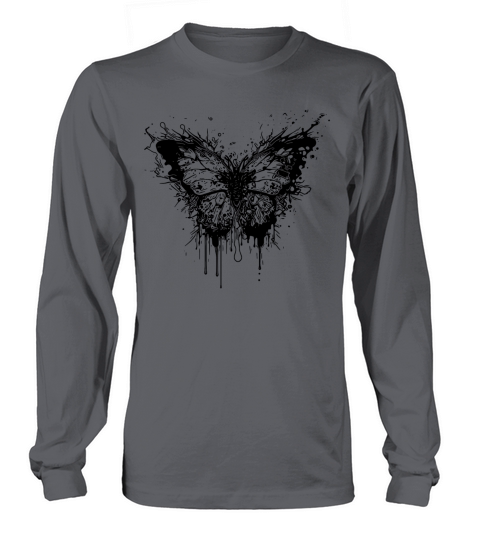 Elegant Vintage Tattoo Style Butterfly Long sleeved Unisex
