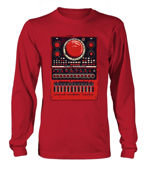 Red Synthesizer Analogue Synth Vintage Studio Gear Long sleeved Unisex