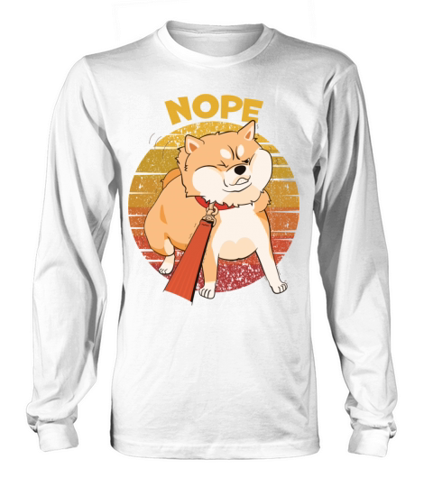 Shiba Inu Dog Vintage Art Long sleeved Unisex