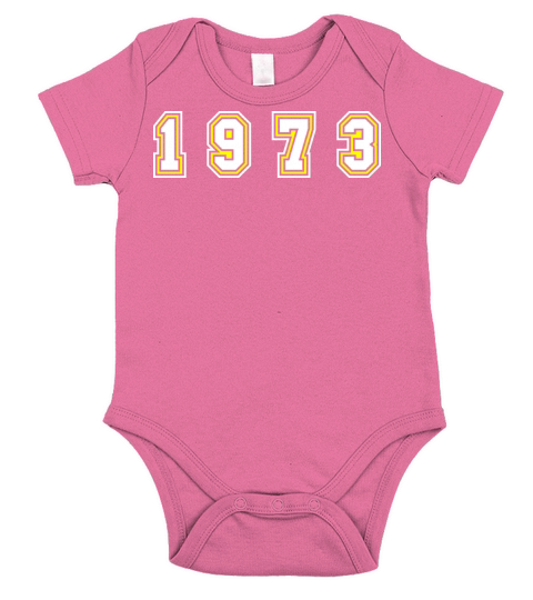 1973 Year Number Short Sleeve Baby One-Piece