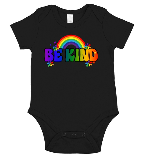 Be Kind LGBT Sublimation Cricut Short Sleeve Baby One-Piece