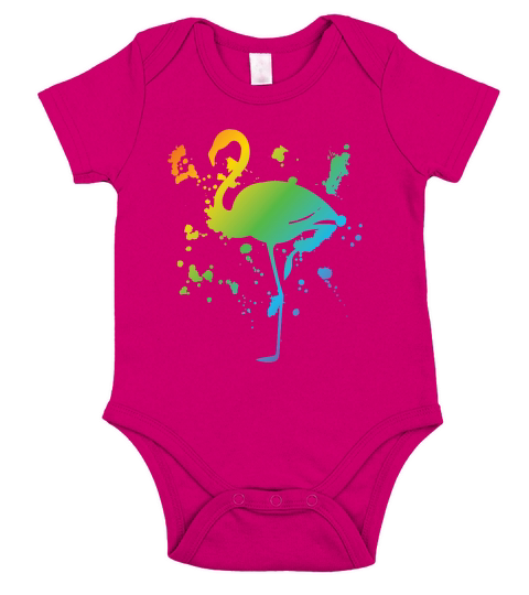 Gay Pride LGBT Flamingo Short Sleeve Baby One-Piece