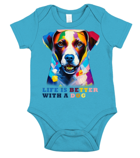 Life Is Better with a Dog Short Sleeve Baby One-Piece