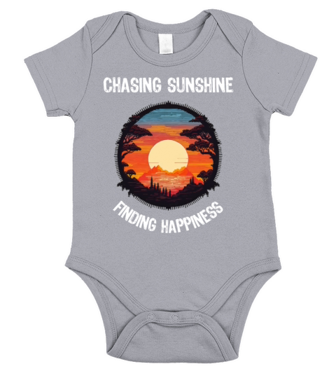 Retro Sunset Saying Short Sleeve Baby One-Piece