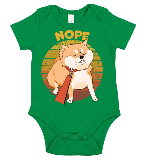 Shiba Inu Dog Vintage Art Short Sleeve Baby One-Piece