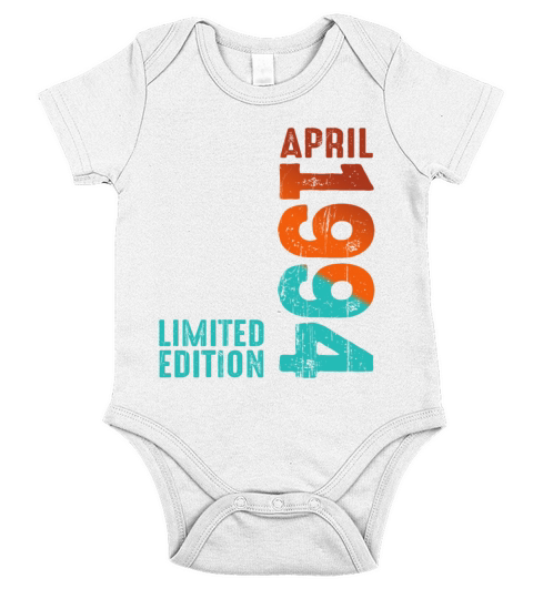 Since April 1994 Year 1994 Retro Vintage 1994 Short Sleeve Baby One-Piece