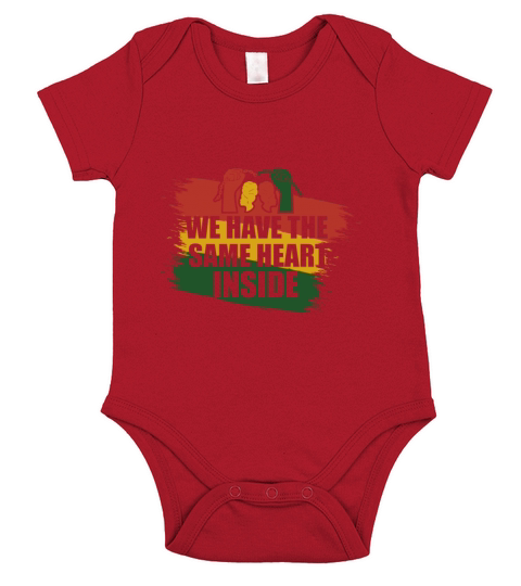 The Same Heart Inside Black History Juneteenth Short Sleeve Baby One-Piece