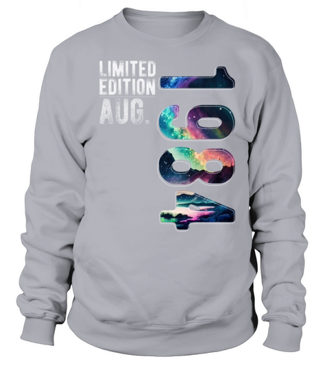 Limited Edition 1984 August Birthday Polar Lights Sweatshirt Unisex