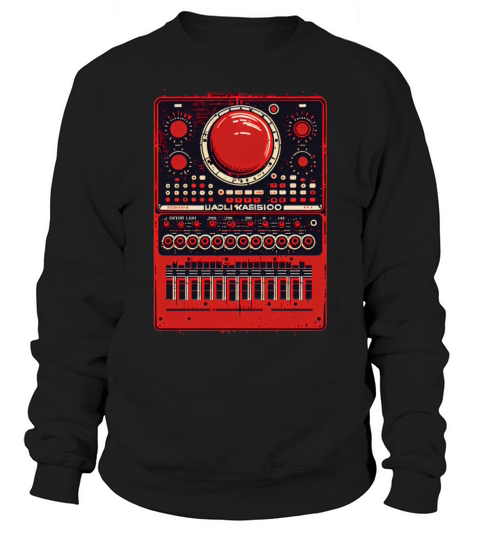 Red Synthesizer Analogue Synth Vintage Studio Gear Sweatshirt Unisex