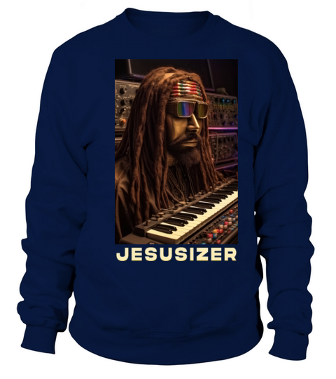 Retro Jesus Synthesizer Analog - Holy Synth Geek Sweatshirt Unisex