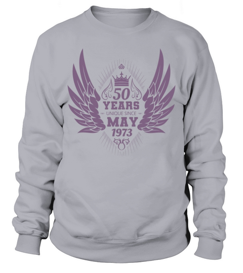 Vintage 50th Birthday with Angel Wings and Crown Sweatshirt Unisex