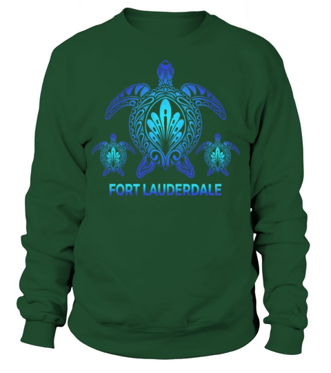 Vintage Fort Lauderdale Florida FL Turtle Souvenir Sweatshirt Unisex