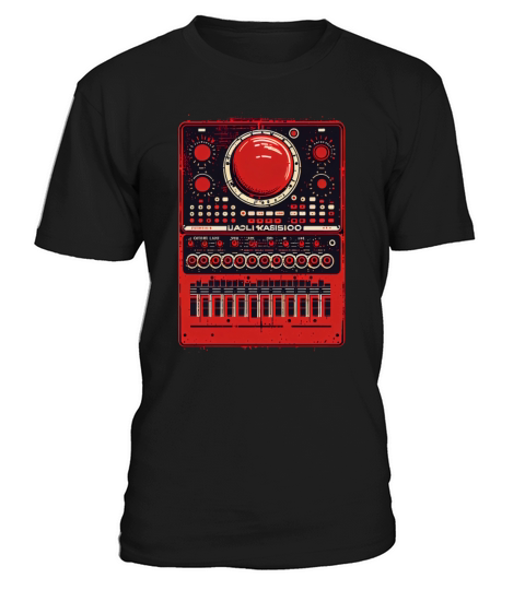 Red Synthesizer Analogue Synth Vintage Studio Gear T-Shirt Unisex