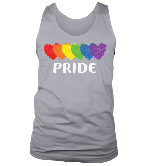 LGBT Pride Flag Rainbow Hearts Tank Top Unisex