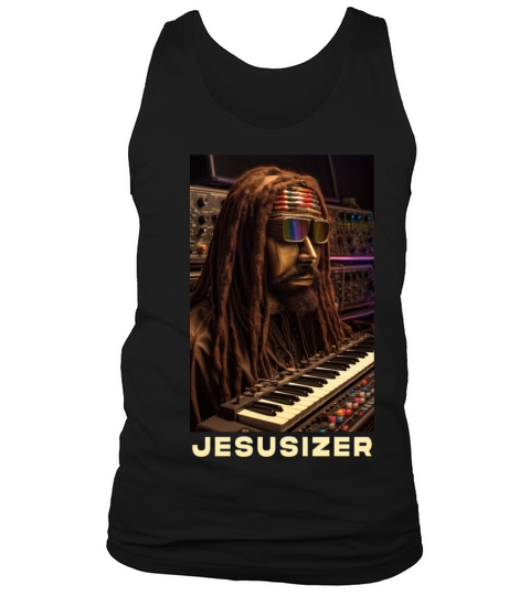 Retro Jesus Synthesizer Analog - Holy Synth Geek Tank Top Unisex