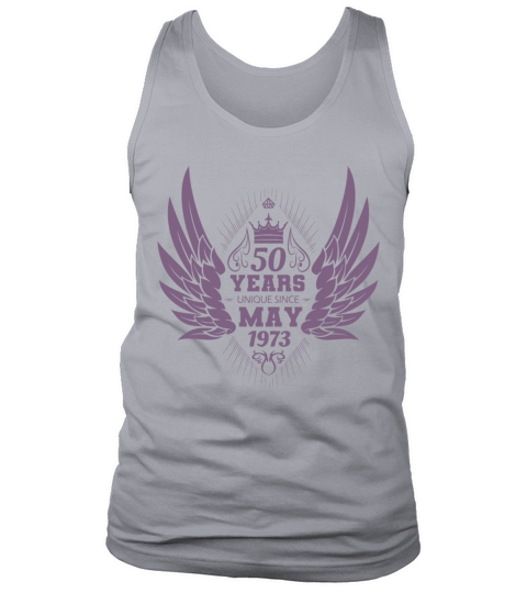 Vintage 50th Birthday with Angel Wings and Crown Tank Top Unisex