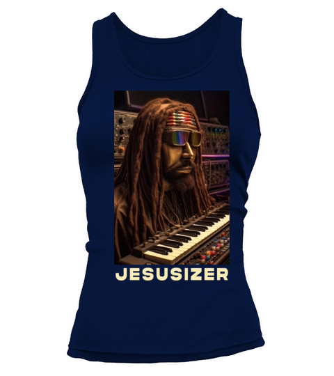Retro Jesus Synthesizer Analog - Holy Synth Geek Tank top Woman