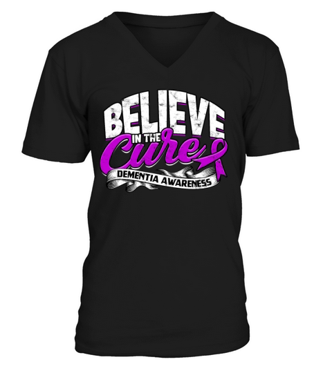 Fight Alzheimers Dementia alzheimer Awareness V-Neck T-shirt