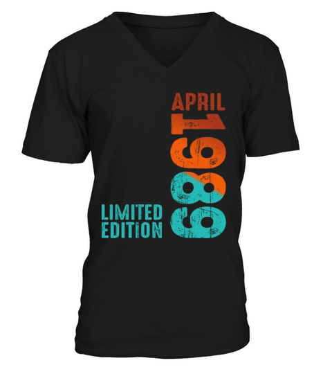 Since April 1989 Year 1989 Retro Vintage 1989 V-Neck T-shirt