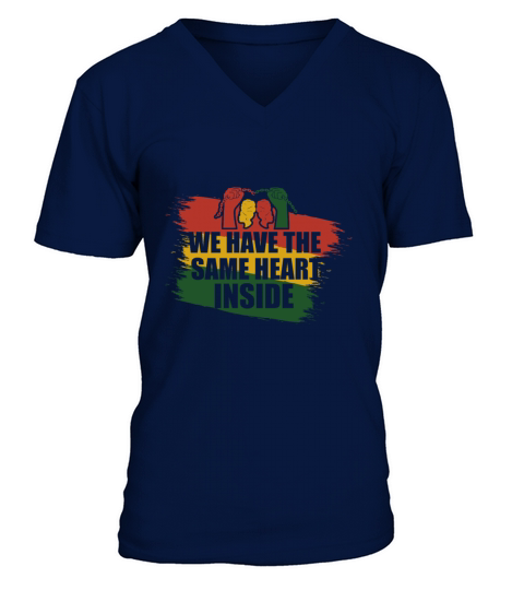 The Same Heart Inside Black History Juneteenth V-Neck T-shirt