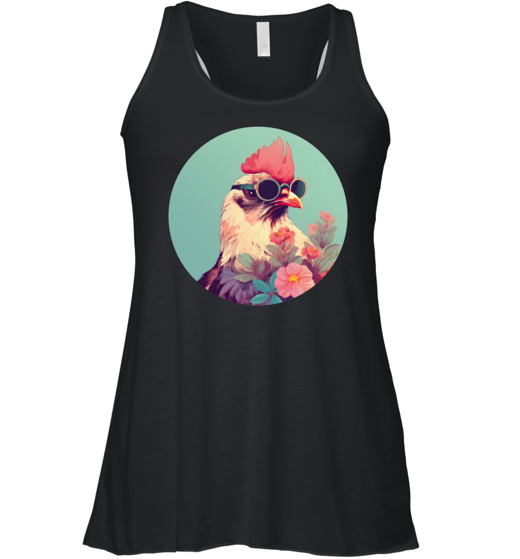 Vintage 80s 90s Nostalgic Chicken Lovers Women's Flowy Tank Top