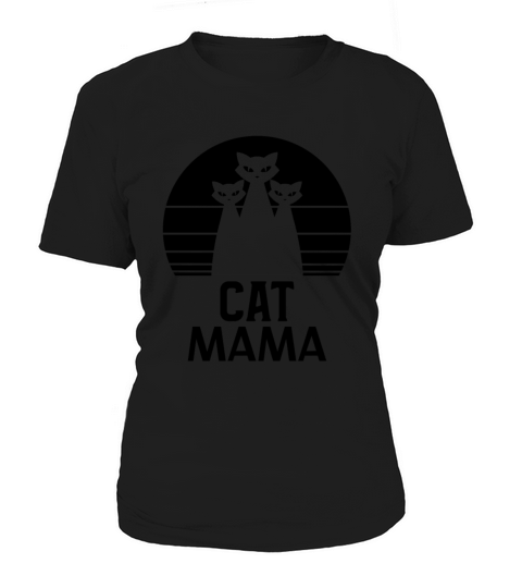 Retro Sunset Cat Mom Eighties Cat Lover Shirt Women's T-Shirt