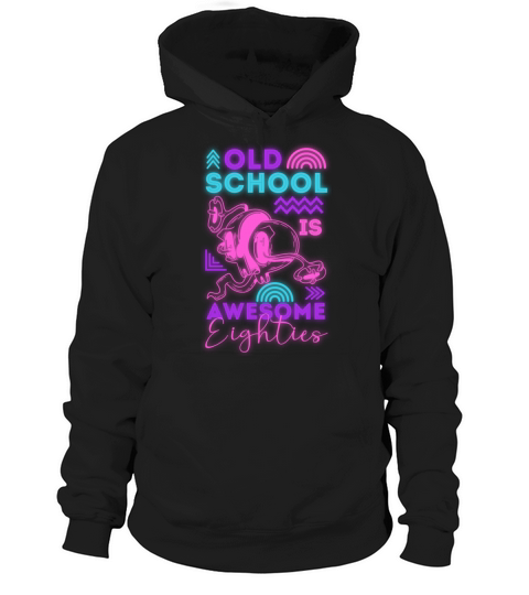 Fluorescent Colors Disco Cassette Party Hoodie Unisex