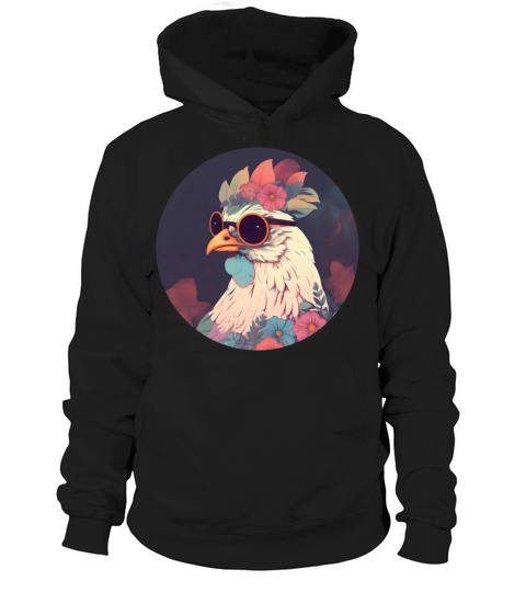 Retro 80s 90s Chicken Lovers Hoodie Unisex