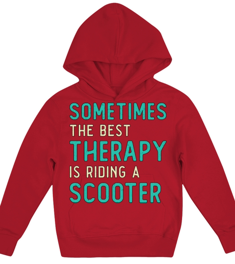 Scooter Driver Best Therapy Stunt Retro Vintage Kids Hoodie