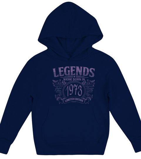 vintage 1973 birthday legend vintage with ornament Kids Hoodie