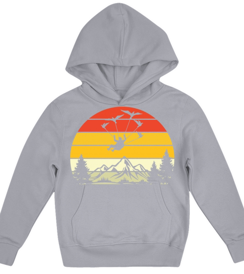 Vintage Skydiving Parachuting Retro Skydiver Kids Hoodie