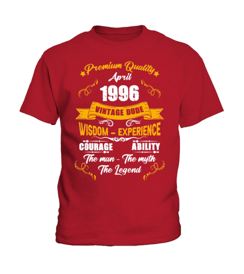 April 1996 Vintage Birthday Present Kids T-Shirt