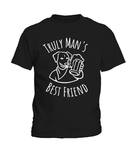 Beer Dog Man s Best Friend Kids T-Shirt