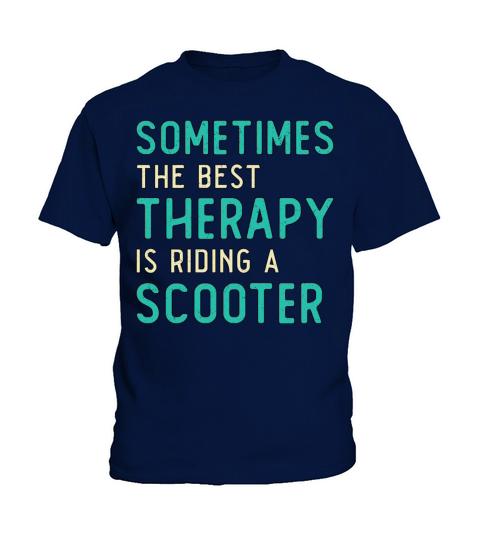 Scooter Driver Best Therapy Stunt Retro Vintage Kids T-Shirt