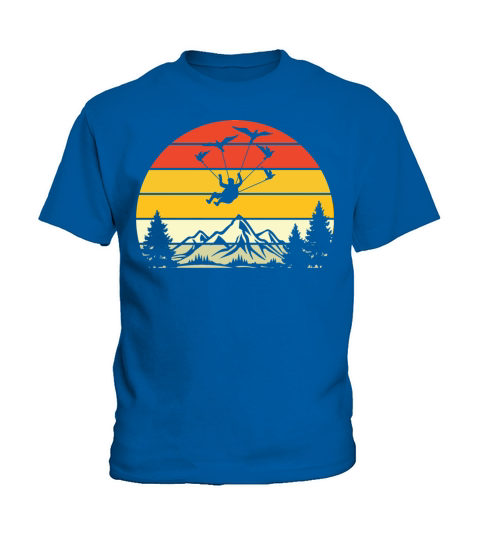 Vintage Skydiving Parachuting Retro Skydiver Kids T-Shirt
