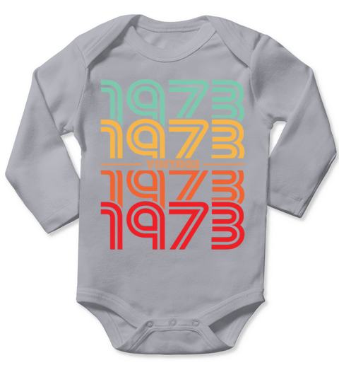 50th birthday vintage 1973 born in 1973 Long Sleeve Baby One-Piece