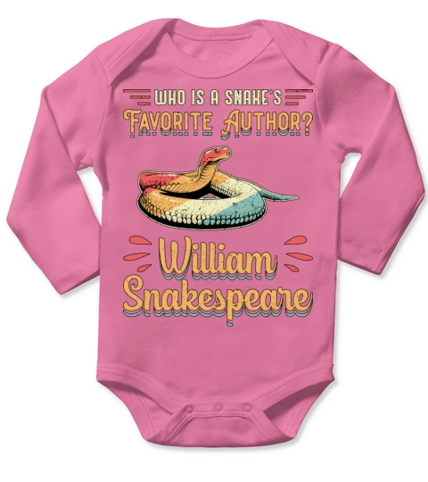 Snakespeare Snake Serpent Reptile Cobra Long Sleeve Baby One-Piece