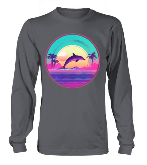 80s 90s Vintage Dolphin Style Long sleeved Unisex