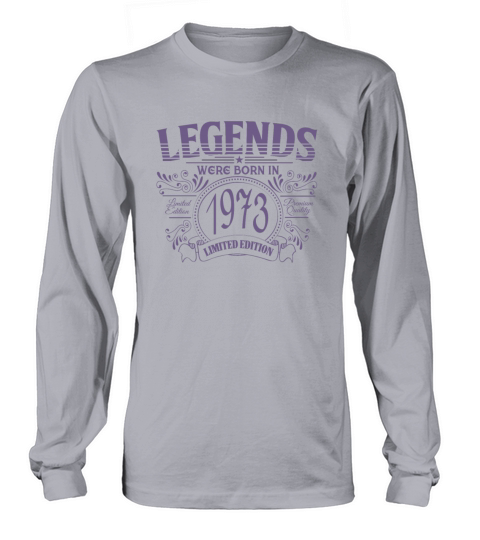 vintage 1973 birthday legend vintage with ornament Long sleeved Unisex