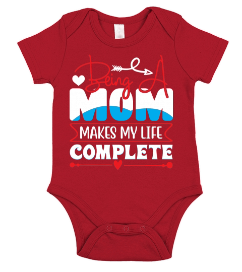 Being A Mom Makes My Life Complete Short Sleeve Baby One-Piece