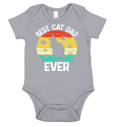 Best Cat Dad Ever Short Sleeve Baby One-Piece